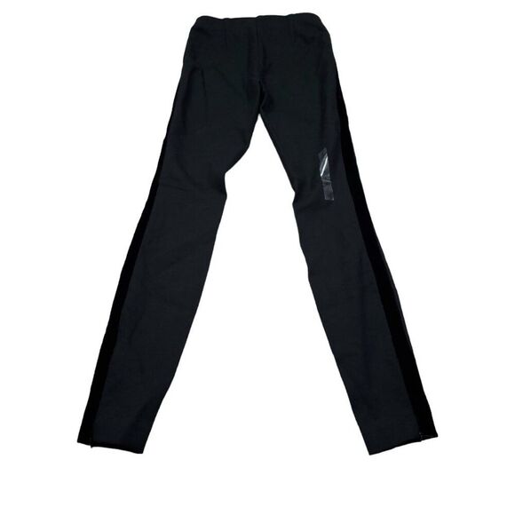 Polo Ralph Lauren Velvet Side Stripe Black Skinny Pants Ankle Zip Size 0 - Picture 2 of 12